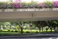 Outdoor landscapes design under viaduct view