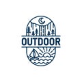 Outdoor Line Logo Design Template