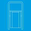 Outdoor litter waste bin icon, outline style