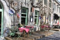 Outdoor little restaurant in Durbuy, Belgium