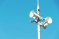 Outdoor loudspeaker alert system Royalty Free Stock Photo