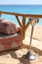 Outdoor lounge at seaside Royalty Free Stock Photo