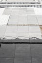 Outdoor marble tiles laid on the street