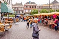 Outdoor Market in the center of Zwolle in Overijssel, the Netherlands