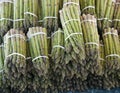 Outdoor Market selling fresh green Asparagus Royalty Free Stock Photo