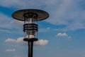 Outdoor modern lamp blue sky background Royalty Free Stock Photo