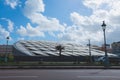 Outdoor Modern View to the Revived Building of the ancient Great Library of Alexandria Royalty Free Stock Photo