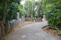 The outdoor museum of Parque Museo La Venta in Tabasco, Mexico, showcases ancient Olmec heads and other basalt carvings Royalty Free Stock Photo