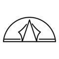 Outdoor nature tent icon outline vector. Expedition adventure Royalty Free Stock Photo