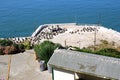 Outdoor of old prison building in Alcatraz, San Francisco CA Royalty Free Stock Photo