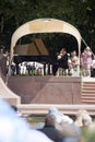 Outdoor open recital of Chopin`s music Royalty Free Stock Photo