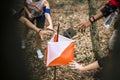 Outdoor orienteering check point activity