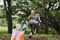 Outdoor orienteering check point activity