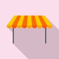 Outdoor parasol icon, flat style