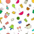 Outdoor party seamless pattern.