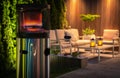 Outdoor Patio Propane Gas Heater For Cold Evenings Royalty Free Stock Photo