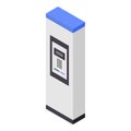 Outdoor payment kiosk icon, isometric style Royalty Free Stock Photo