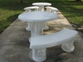 Outdoor picnic tables