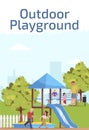 Outdoor playground poster template