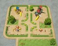 Outdoor playground view from above 3d rendering