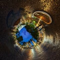 Outdoor plaza in Bariri, Sao Paulo State, Brazil - Little planet