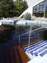 Outdoor pool with thermal water