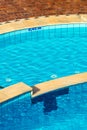 Outdoor poolside on summer afternoon Royalty Free Stock Photo