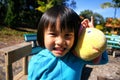 Outdoor portrait of a Beautiful asian girl Royalty Free Stock Photo