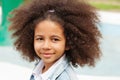 Outdoor portrait of a beautiful little girl