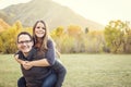 Outdoor portrait of a beautiful middle aged couple Royalty Free Stock Photo