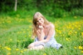 Outdoor portrait of beautiful young blond woman Royalty Free Stock Photo