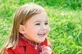 Outdoor portrait of cute laughing little girl Royalty Free Stock Photo