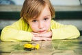 Outdoor portrait of a cute little boy Royalty Free Stock Photo