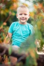 Outdoor portrait of cute little boy Royalty Free Stock Photo