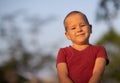 Outdoor portrait of cute little boy Royalty Free Stock Photo