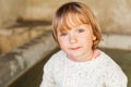 Outdoor portrait of a cute little boy Royalty Free Stock Photo