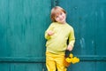 Outdoor portrait of a cute little boy Royalty Free Stock Photo