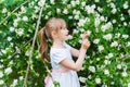 Outdoor portrait of a cute little girl