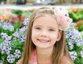 Outdoor portrait of cute little girl Royalty Free Stock Photo