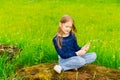 Outdoor portrait of a cute little girl Royalty Free Stock Photo