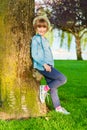 Outdoor portrait of a cute little girl Royalty Free Stock Photo