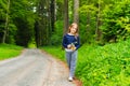 Outdoor portrait of a cute little girl Royalty Free Stock Photo