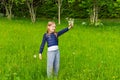 Outdoor portrait of a cute little girl Royalty Free Stock Photo