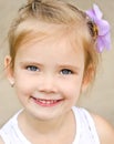 Outdoor portrait of cute smiling little girl Royalty Free Stock Photo