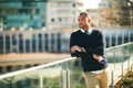 Outdoor portrait of handsome african american man Royalty Free Stock Photo