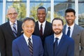 Outdoor Portrait Of Male Multi-Cultural Business Team Royalty Free Stock Photo