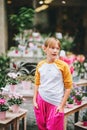 Outdoor portrait of pretty little teenage girl Royalty Free Stock Photo