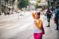 Outdoor portrait of pretty little teenage girl Royalty Free Stock Photo