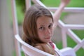 Outdoor portrait of a sweet girl.