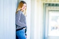 Outdoor portrait of young happy smiling teen girl, natural outdo Royalty Free Stock Photo